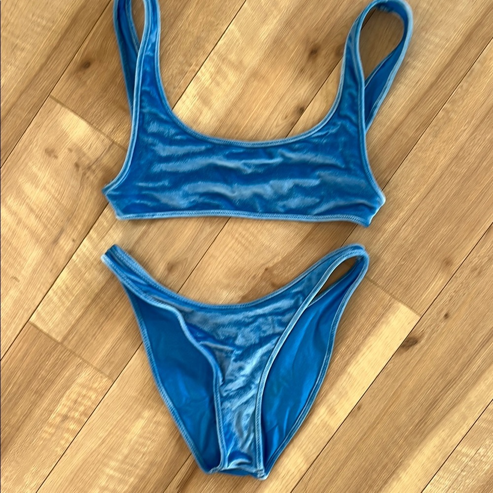 Triangl Vibrant Blue Velvet Bikini